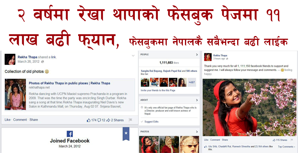 11 million more than Rekha Thapa Facebook fan page (2)