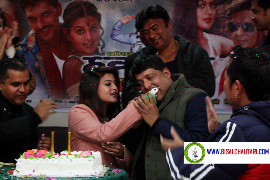 chhabi raj ojha take the third film actress Shilpaa Pokhrel birthday gift luck -2 (5)