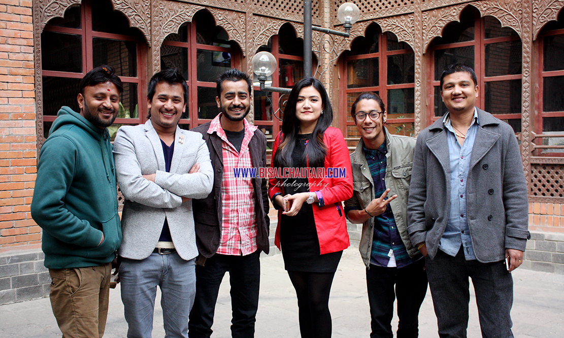 Nabin K Bhattarai, Sugam Pokhrel, Girish Khatiwoda, Indira Joshi, B-8 band performing helping concert-1