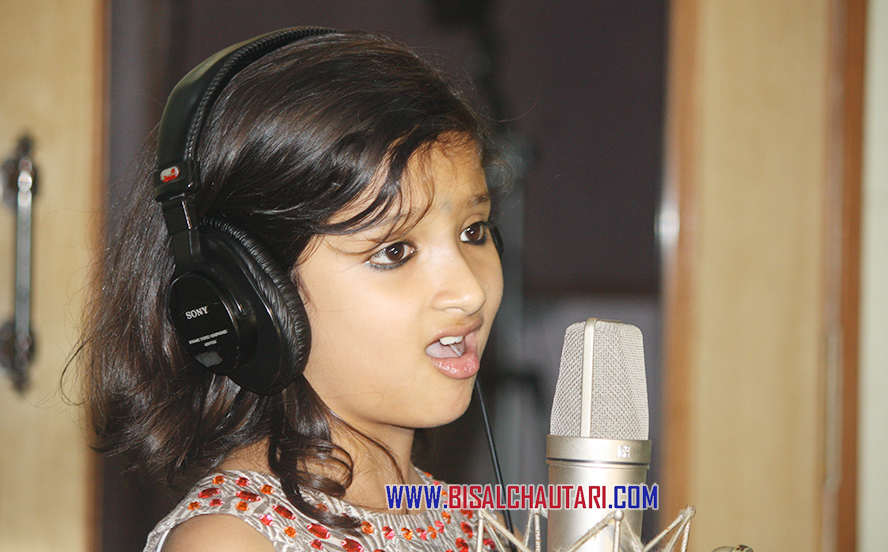 ram krishna dhakal daughter rani dhakal first song recording (6)