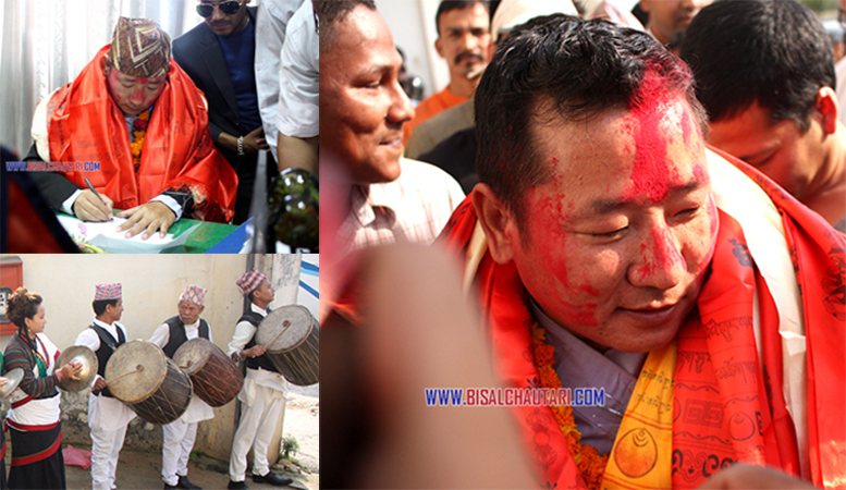 Rajkumar Rai president welcoming nepali chalchitra bikash board