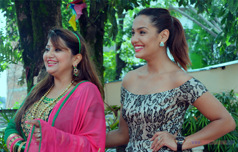 Deepa Shree Niraula and Priyanka Karki Waiyaat Love Story Woda Number 6 movie