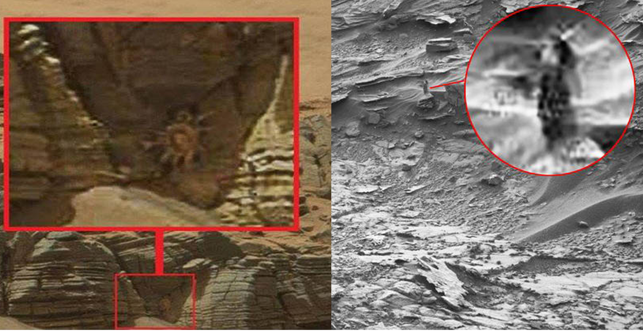 woman-like figure captured on Mars by NASA’s Curiosity rover